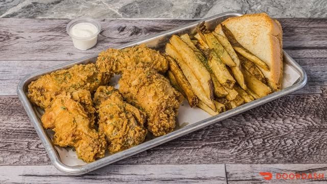 Wings and fries basket